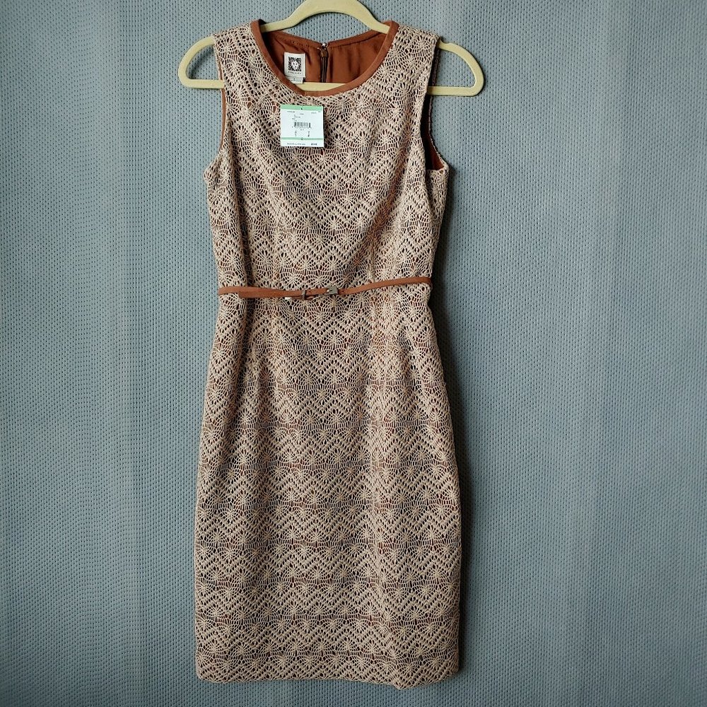NWT - Anne Klein Crocheted Sleeveless Dress
